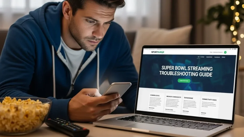 Sportsurge Superbowl streaming troubleshooting guide